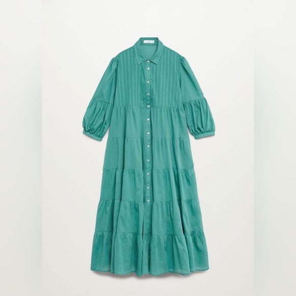 NWT MNG by Mango Teal Midi Dress - Picture 1 of 7